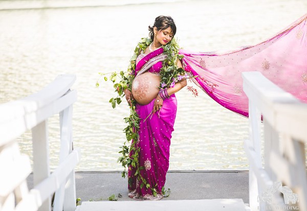 Bộ ảnh mang thai phá cách đẹp lung linh của mẹ bầu Ấn Độ